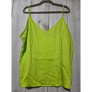 Ettitude Clean Bamboo Lyocell V-Neck Cami Lime Green XXL Adjustable Straps